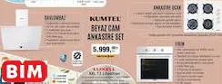 KUMTEL BEYAZ CAM ANKASTRE SET